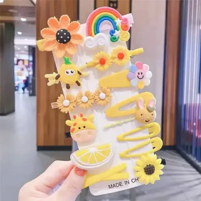  Rainbow Hair Clip Set For Baby